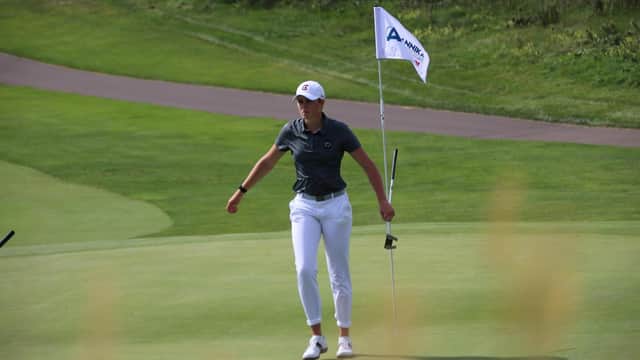 Hannah Darling heads off a green during the ANNIKA Intercollegiate event in Minnesota. Picture: University of South Carolina