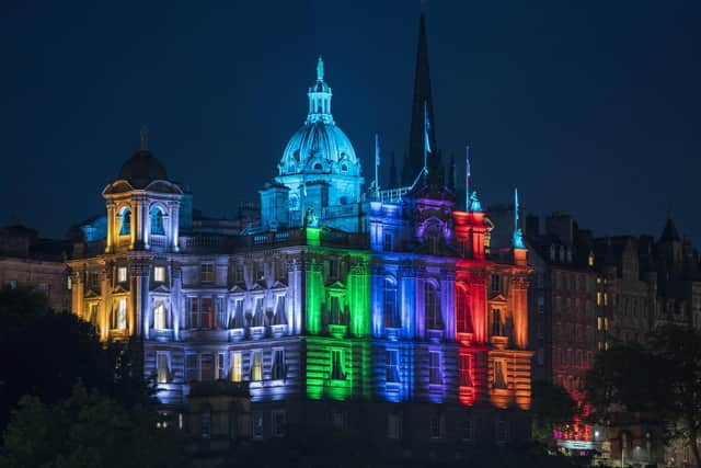 The historic headquarters of Bank of Scotland/Lloyds Banking Group Scotland on The Mound, Edinburgh. Picture: Jane Barlow/PA