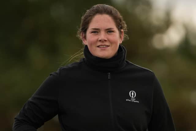 Milngavie's Lorna McClymont pictured during the Helen Holm Scottish Women's Open Championship at Troon Portland earlier in the year. Picture: Christophr Young/Scottish Golf