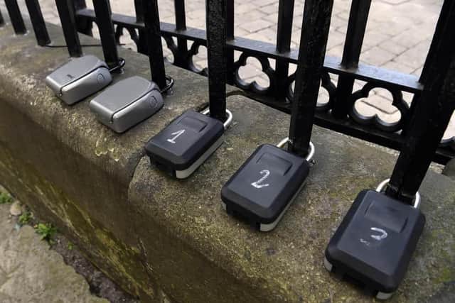 Key safes for short-term lets in Edinburgh. Image: Lisa Ferguson/National World.