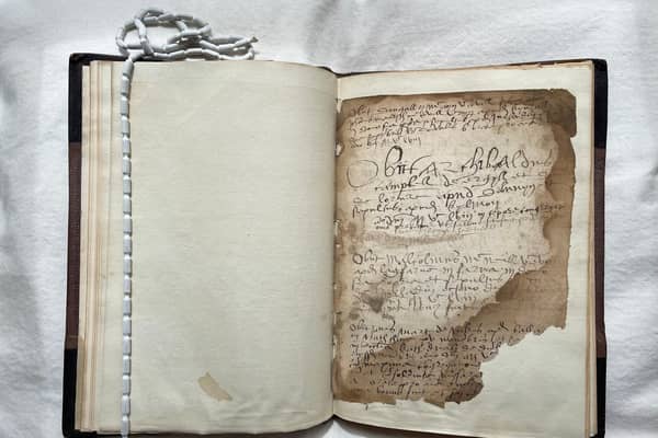 The Chronicle of Fortingall, written in 16th Century Perthshire and which features a mix of Scots, Latin and Gaelic, has been bought at auction for the national collection for £25,000. PIC: NMS.