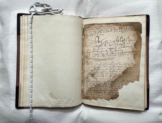The Chronicle of Fortingall, written in 16th Century Perthshire and which features a mix of Scots, Latin and Gaelic, has been bought at auction for the national collection for £25,000. PIC: NMS.