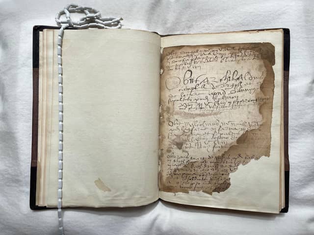 The Chronicle of Fortingall, written in 16th Century Perthshire and which features a mix of Scots, Latin and Gaelic, has been bought at auction for the national collection for £25,000. PIC: NMS.