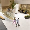 The reception area within the Aurora building at 120 Bothwell Street, Glasgow. Picture by Alan McAteer, McAteer Photo
