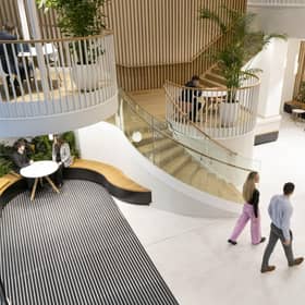 The reception area within the Aurora building at 120 Bothwell Street, Glasgow. Picture by Alan McAteer, McAteer Photo