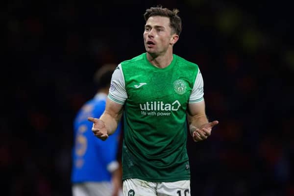 Hibs stalwart Lewis Stevenson admits he and his team-mates cannot contemplate defeat in Sunday's Scottish Cup tie at Arbroath. (Photo by Craig Williamson / SNS Group)