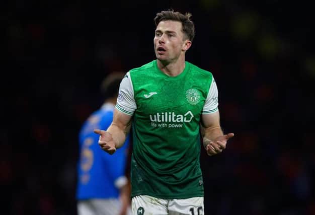 Hibs stalwart Lewis Stevenson admits he and his team-mates cannot contemplate defeat in Sunday's Scottish Cup tie at Arbroath. (Photo by Craig Williamson / SNS Group)