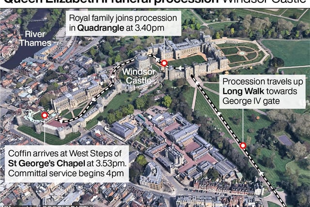 Events in London will be followed by Queen Elizabeth II's funeral procession at her beloved Windsor Castle.