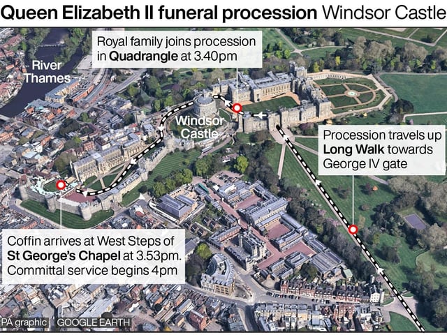 Events in London will be followed by Queen Elizabeth II's funeral procession at her beloved Windsor Castle.