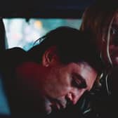 Javier Bardem and Elle Fanning in The Roads Not Taken