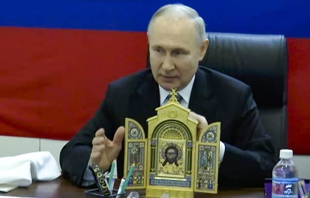 The Kremlin says Russian President Vladimir Putin has visited headquarters of the Russian troops fighting in Ukraine.