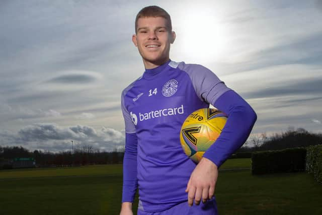 Chris Mueller has shared copies of his book with his Hibs teammates.  (Photo by Bruce White / SNS Group)