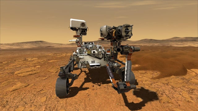 The Mars rover landed on Thursday evening.