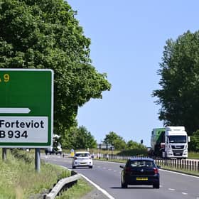 The Luncarty-Pass of Birnam section is one part of the A9 that has been made into a dual-carriageway since the Scottish Government first announced its plans to dual the road between Perth and Inverness in 2007 (Picture John Devlin)