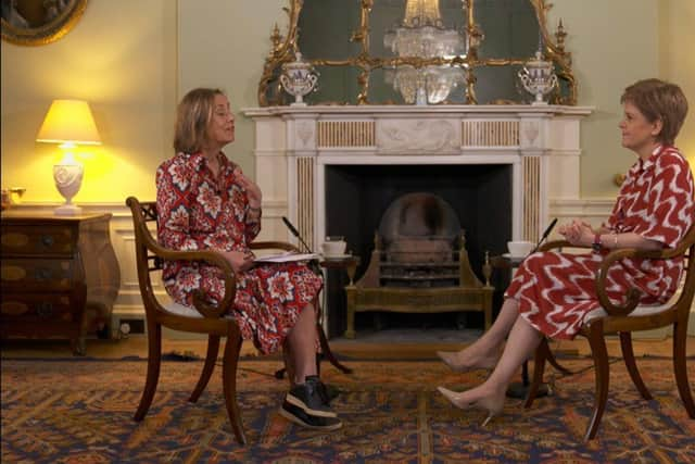 Kirsty Wark has interviewed First Minister Nicola Sturgeon for the new BBC Scotland series The Women Who Changed Modern Scotland. Picture: Two Rivers Media/BBC