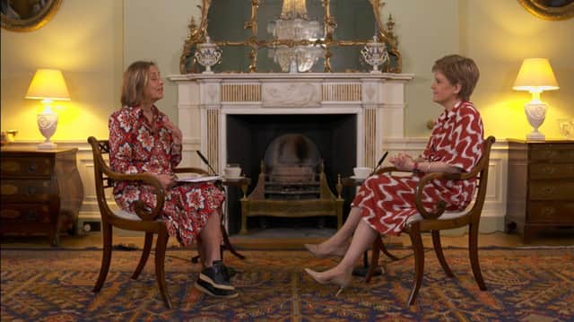 Kirsty Wark has interviewed First Minister Nicola Sturgeon for the new BBC Scotland series The Women Who Changed Modern Scotland. Picture: Two Rivers Media/BBC