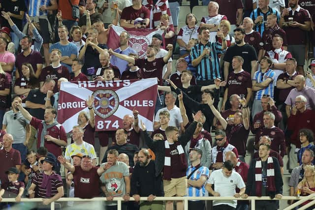 Hearts fans turned out in their numbers at the Estadio Artemio Franchi.