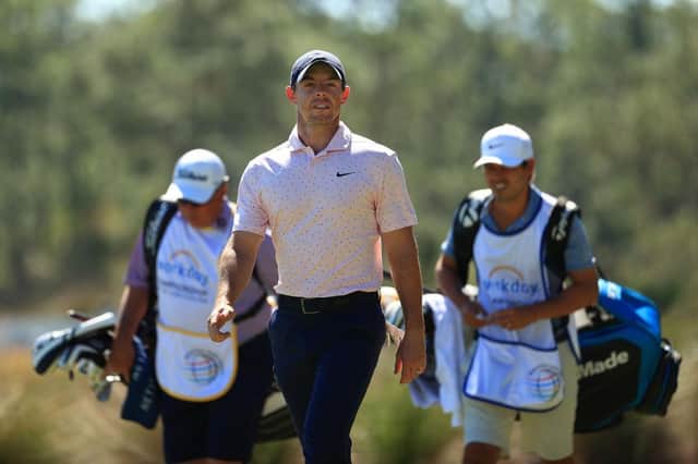 Rory McIlroy walks up the tenth hole during the first round of World Golf Championships-Workday Championship at The Concession in Bradenton, Florida. Picture: Mike Ehrmann/Getty Images.