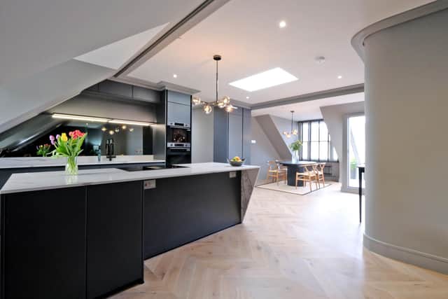 Another interior view of one of the luxury apartments at the converted buildings on Aberdeen's Bon Accord Crescent.