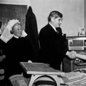 Labour health minister Aneurin Bevan is seen meeting a patient in 1948, the year the NHS was created (Picture: Edward G Malindine/Getty Images)