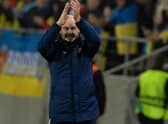 Steve Clarke applauds the Scotland fans at the end of the goalless draw in Krakow. (Photo by Craig Williamson / SNS Group)