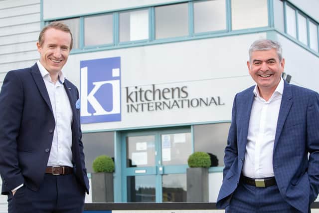 Andrew Donaldson, chief executive of JDS, and Gerry Watson, MD of Kitchens International. Picture: McAteer Photograph