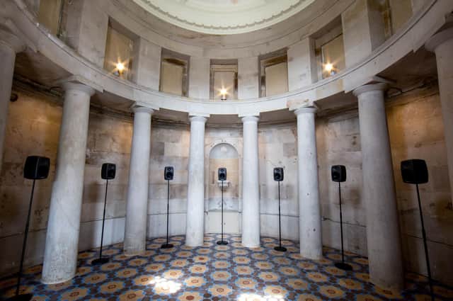 The Brexit inspired art installation plays Auld Lang Syne in 28 languages.
