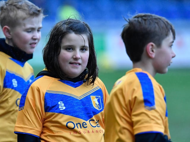 Some of the Stags fans who watched Mansfield draw with Port Vale.