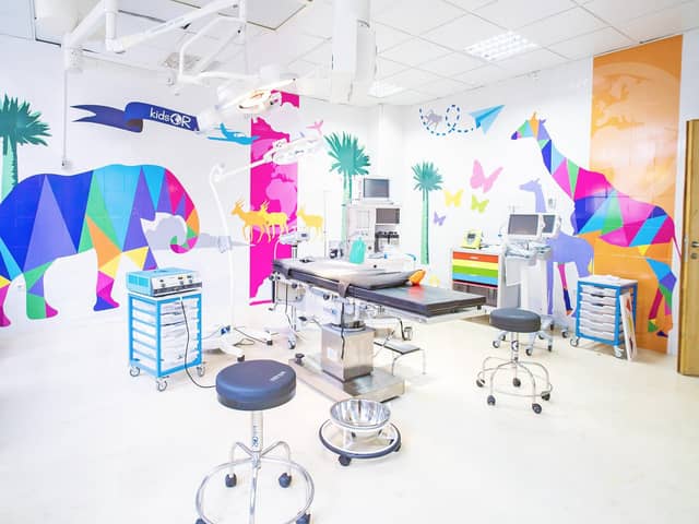 KidsOR works directly with medics across Africa and South America to transform hospital spaces, creating child-friendly surroundings and providing specialist equipment. Picture: contributed.