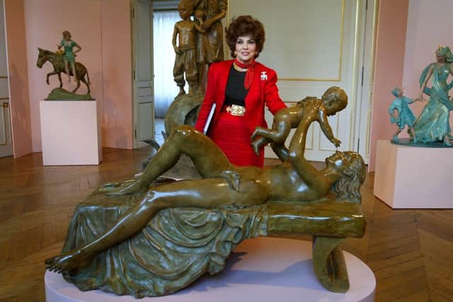 The actress turned artist with some of her sculptures in 2003 (Picture: Jack Guez/AFP/ Getty Images)