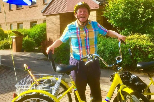 Joe Goldblatt's new tricycle comes with seven gears, helping to smooth out some of Edinburgh's hills