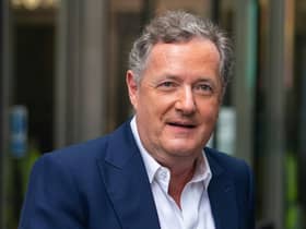 Piers Morgan leaves BBC Broadcasting House, London, after appearing on the BBC One current affairs programme, Sunday Morning. Picture date: Sunday January 16, 2022.