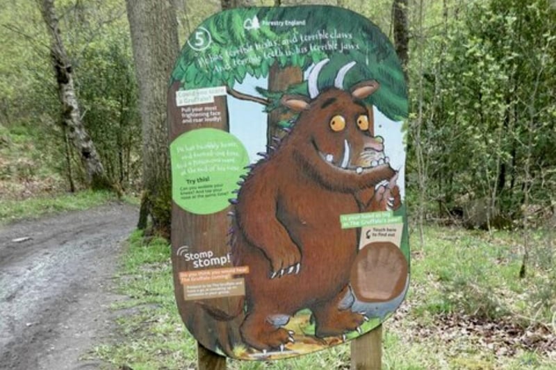 Taken from the Scots translation of the beloved children’s book ‘The Gruffalo’s Child’. Word for word, the above can be translated as: “‘Right you are’ (said the Gruffalo) ready to burst out laughing. ‘I’ll walk behind you and you go on first’”.