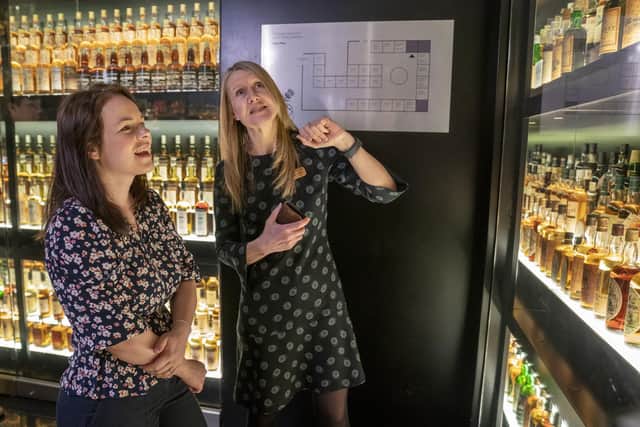 SNP leadership candidate Kate Forbes with Susan Morrison, chief executive of the Scotch Whisky Experience. Picture: Jane Barlow/PA Wire