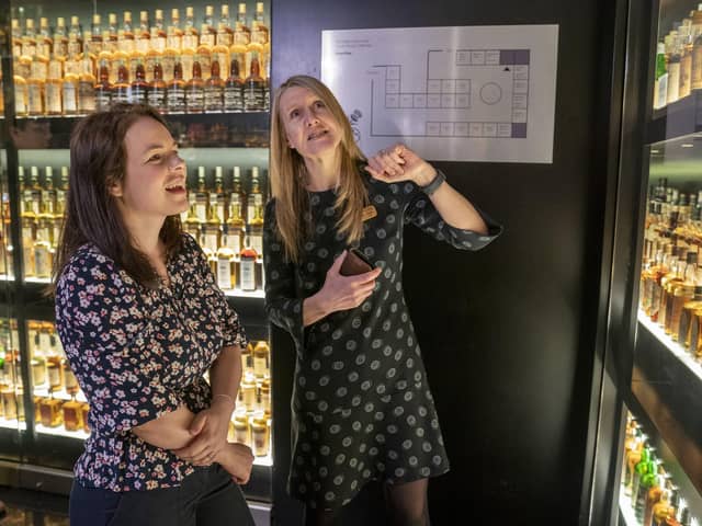 SNP leadership candidate Kate Forbes with Susan Morrison, chief executive of the Scotch Whisky Experience. Picture: Jane Barlow/PA Wire