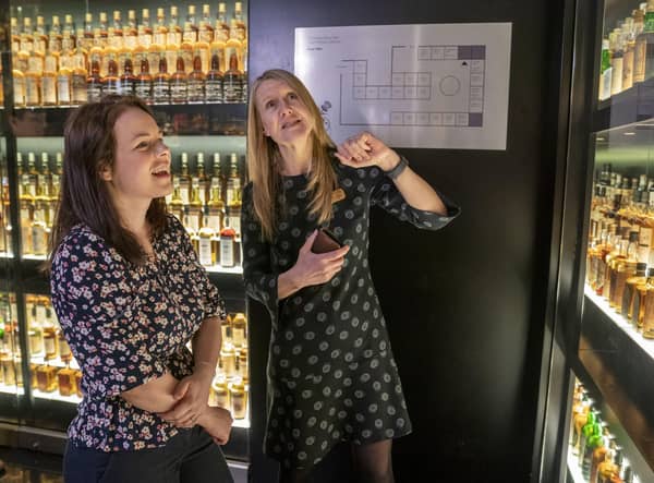 SNP leadership candidate Kate Forbes with Susan Morrison, chief executive of the Scotch Whisky Experience. Picture: Jane Barlow/PA Wire
