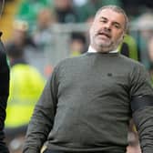 Celtic manager Ange Postecoglou shows his frustration during the 2-0 win over Heats which gave way to telling transfer updates. (Photo by Craig Williamson / SNS Group)