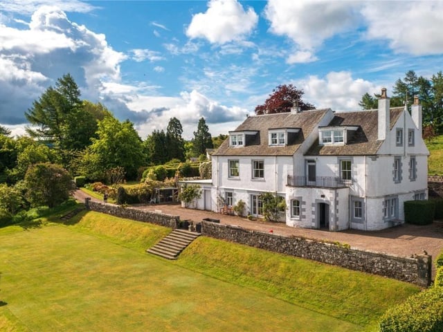 Terraced lawn.