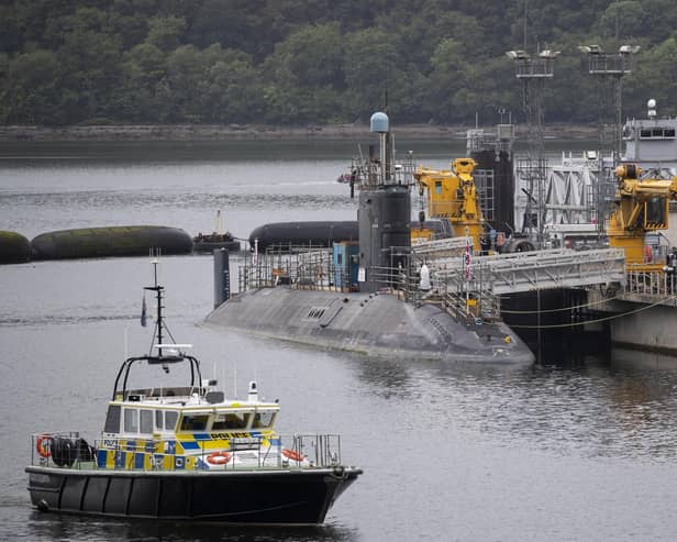 Vanguard-class submarine HMS Vigilant, one of the UK's four nuclear warhead-carrying submarines, at HM Naval Base Clyde (Picture: Jane Barlow/PA Wire)