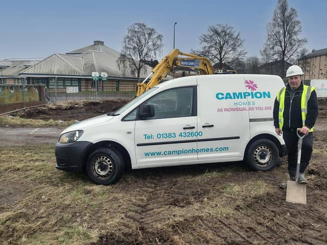 Derek McGowan, Campion Homes site manager at the St Vincent's site in Dundee.