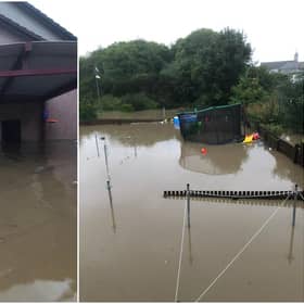 In total, 14 houses had to be abandoned by residents of Pyothall Court when flood defences built along the nearby Brox Burn failed on Thursday evening, after heavy rainfall that started at around 5pm.