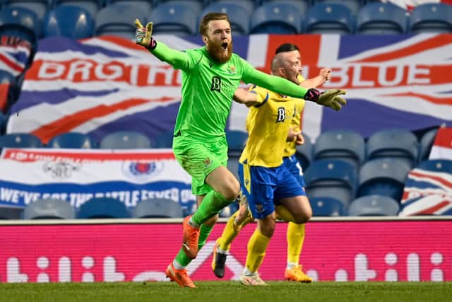 The freakish nature of Zander Clark input to St Johnstone's equaliser that allowed them to defeat Rangers in the Scottish Cup shows how strong Celtic's mentality was in  the eight straight cup successes that underpinned their quadruple treble run says Celtic Callum McGregor.  (Photo by Rob Casey / SNS Group)