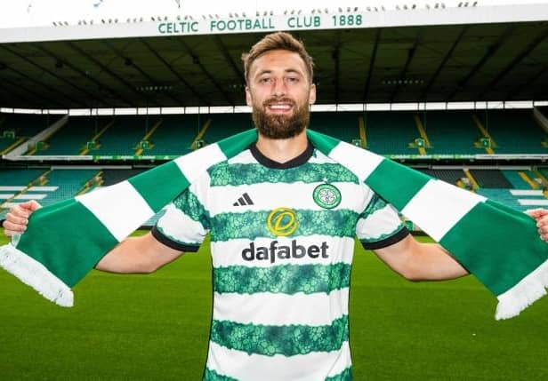 Nat Phillips is unveiled at Celtic Park after joining on-loan from Liverpool until January. (Photo by Paul Devlin / SNS Group)