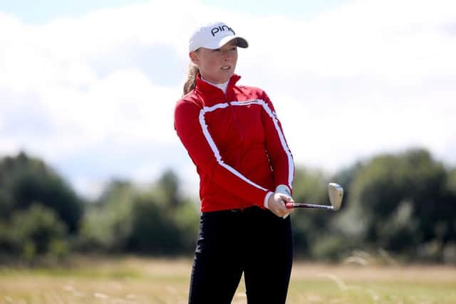 Louise Duncan in action during the second round of the AIG Women's Open at Muirfield. Picture: Charlie Crowhurst/Getty Images.