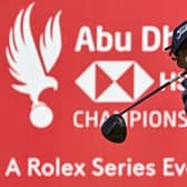 Grant Forrest in action during the final round of the Abu Dhabi HSBC Championship at Yas Links. Picture: Ryan Lim/AFP via Getty Images.