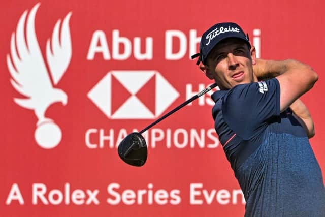 Grant Forrest in action during the final round of the Abu Dhabi HSBC Championship at Yas Links. Picture: Ryan Lim/AFP via Getty Images.