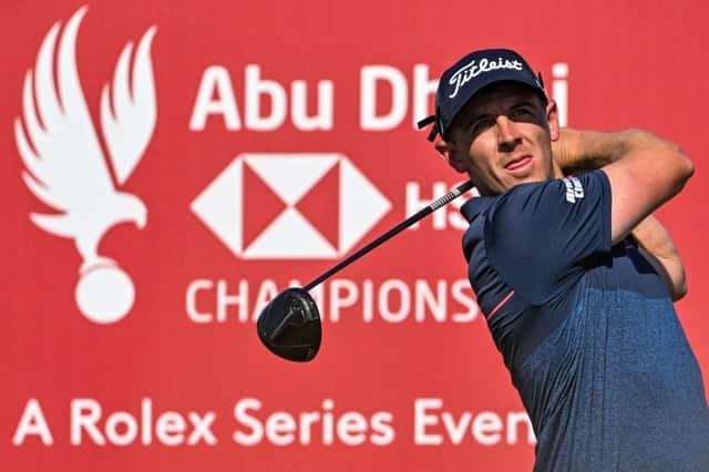 Grant Forrest in action during the final round of the Abu Dhabi HSBC Championship at Yas Links. Picture: Ryan Lim/AFP via Getty Images.