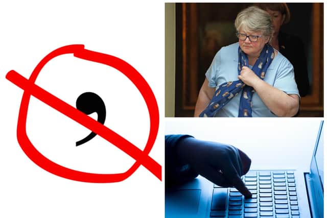 What is an Oxford comma? Why does Therese Coffey want to ban civil servants using Oxford commas? Images: Creative Commons & Press Association