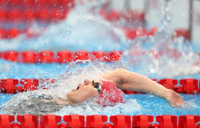 Kathleen Dawson competes in the Women's 100m Backstroke (Pic: Tom Pennington/Getty Images)