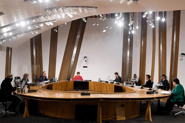 Nicola Sturgeon gives evidence to a Scottish Parliament committee examining the handling of harassment allegations against former first minister Alex Salmond (Picture: Jeff J Mitchell/Getty Images)